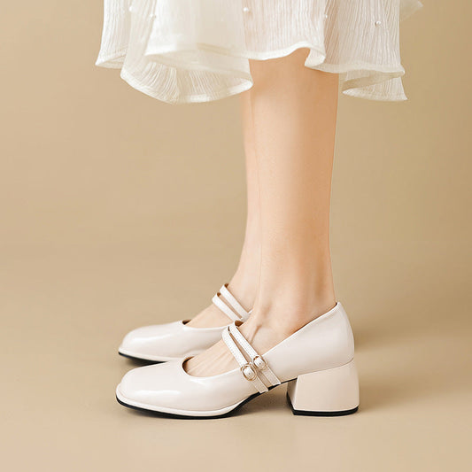LP | Scarpe vintage con doppio cinturino e tacco a blocco