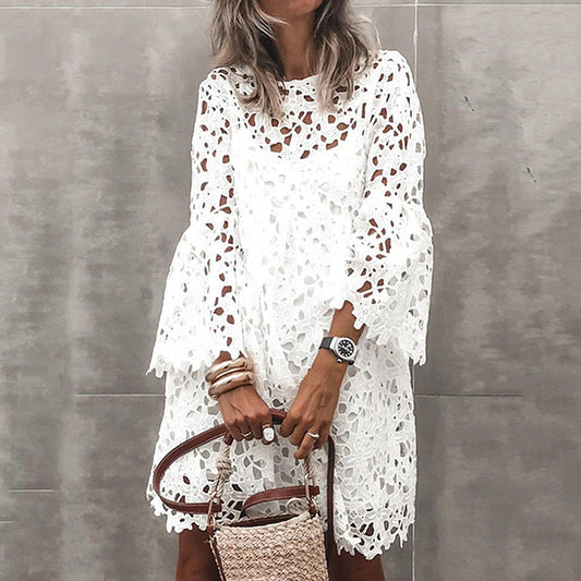 LP | Costume da bagno in pizzo bianco