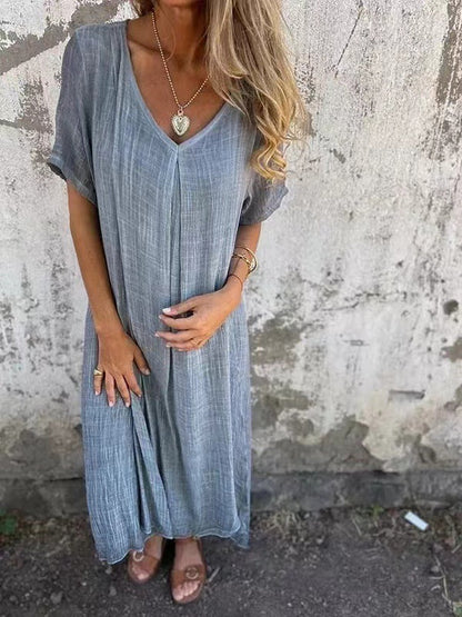 LP | Abito midi elegante con scollo a V
