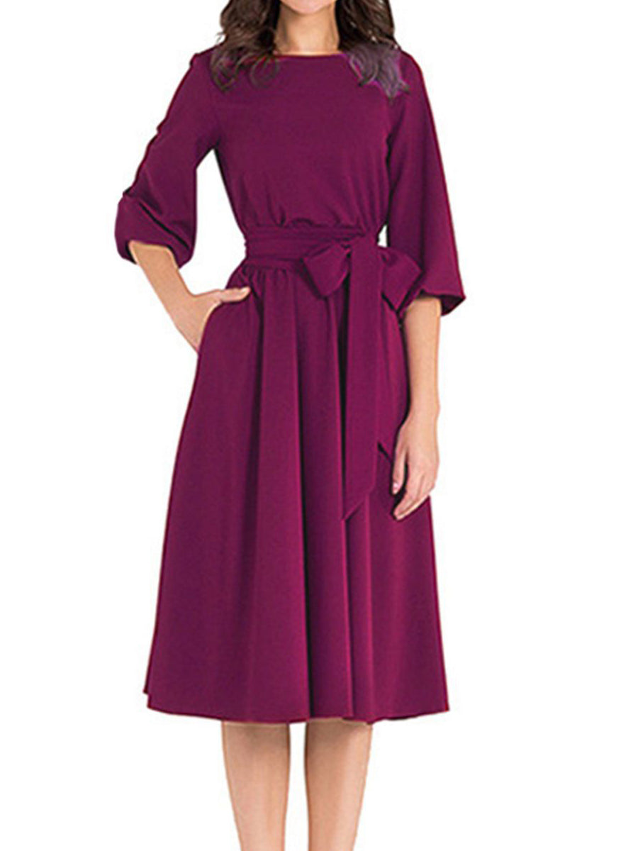 LP | Cappotto da lavoro elegante abito midi a maniche lunghe