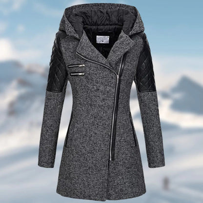 LP | Elegante cappotto asimmetrico in misto lana