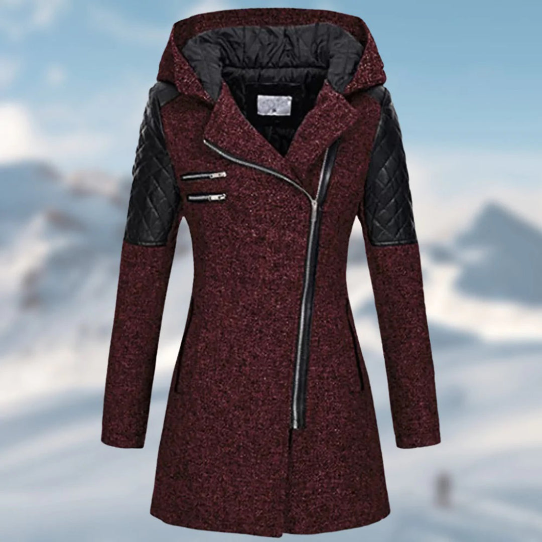 LP | Elegante cappotto asimmetrico in misto lana