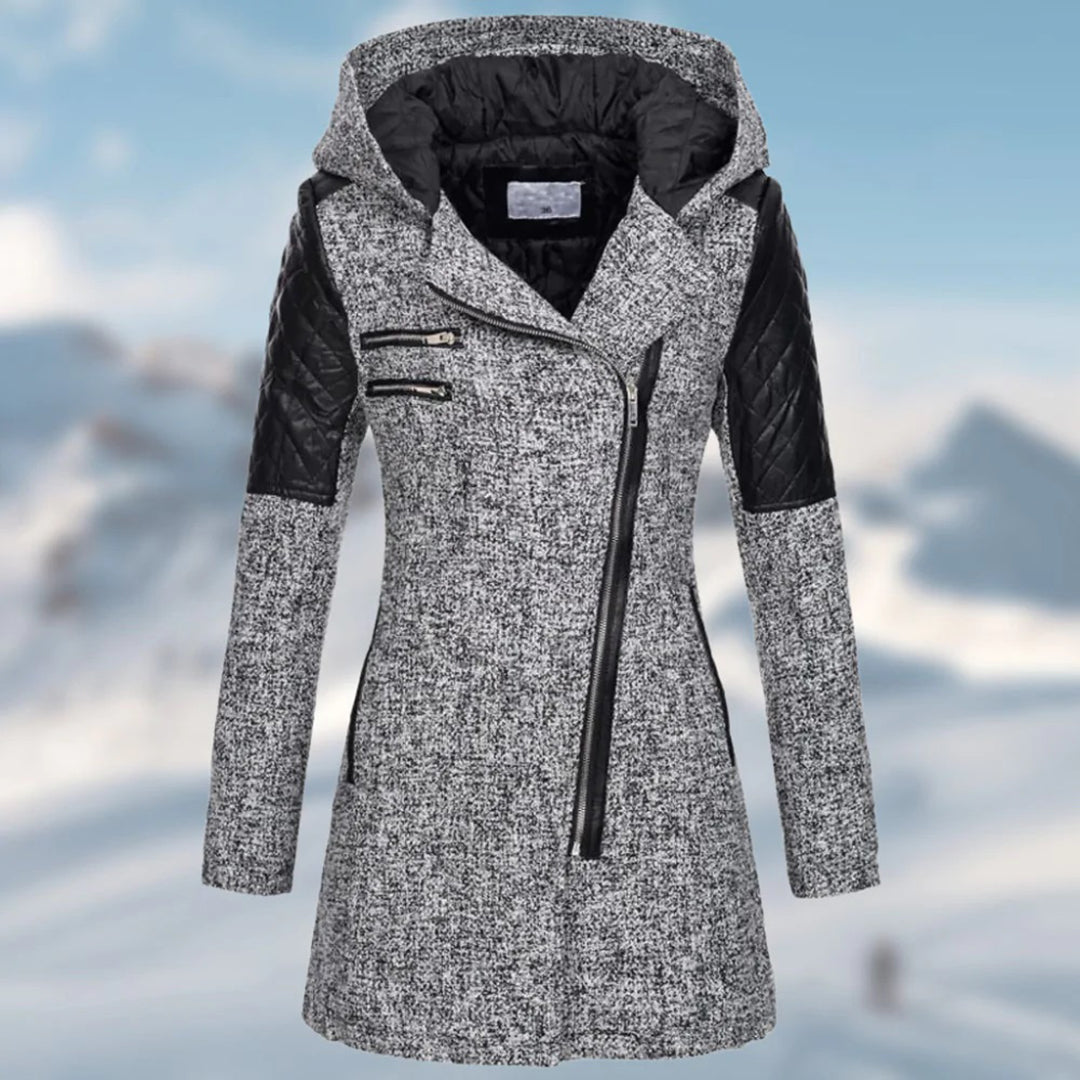 LP | Elegante cappotto asimmetrico in misto lana