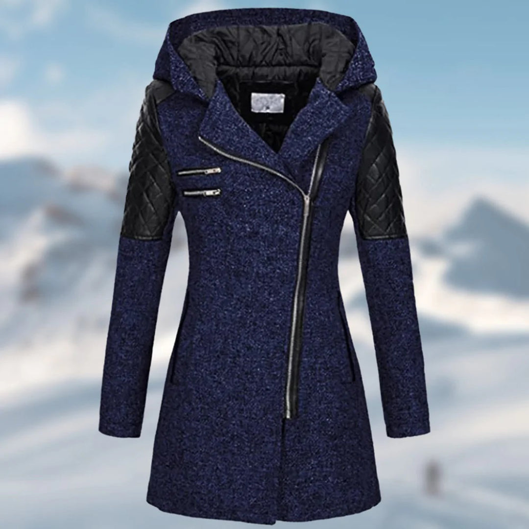 LP | Elegante cappotto asimmetrico in misto lana