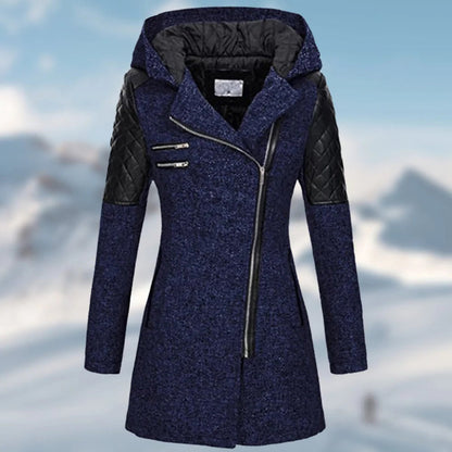 LP | Elegante cappotto asimmetrico in misto lana
