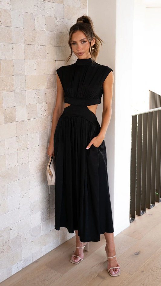 LP | Abito midi con cut-out e tasche