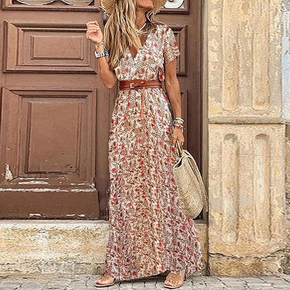 LP | Maxi abito boho con cintura