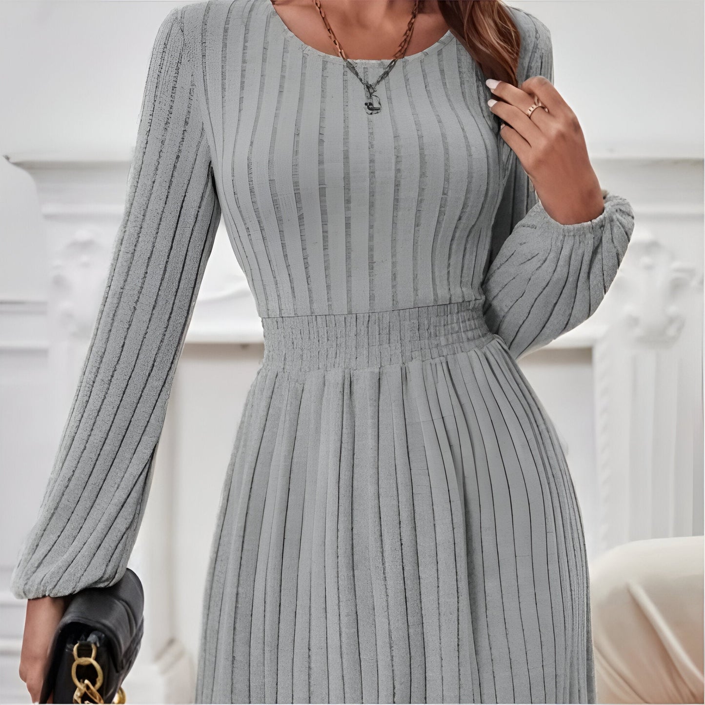 LP | Elegante abito midi in maglia