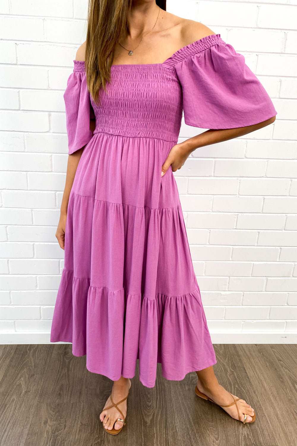 LP | Abito midi femminile senza spalline