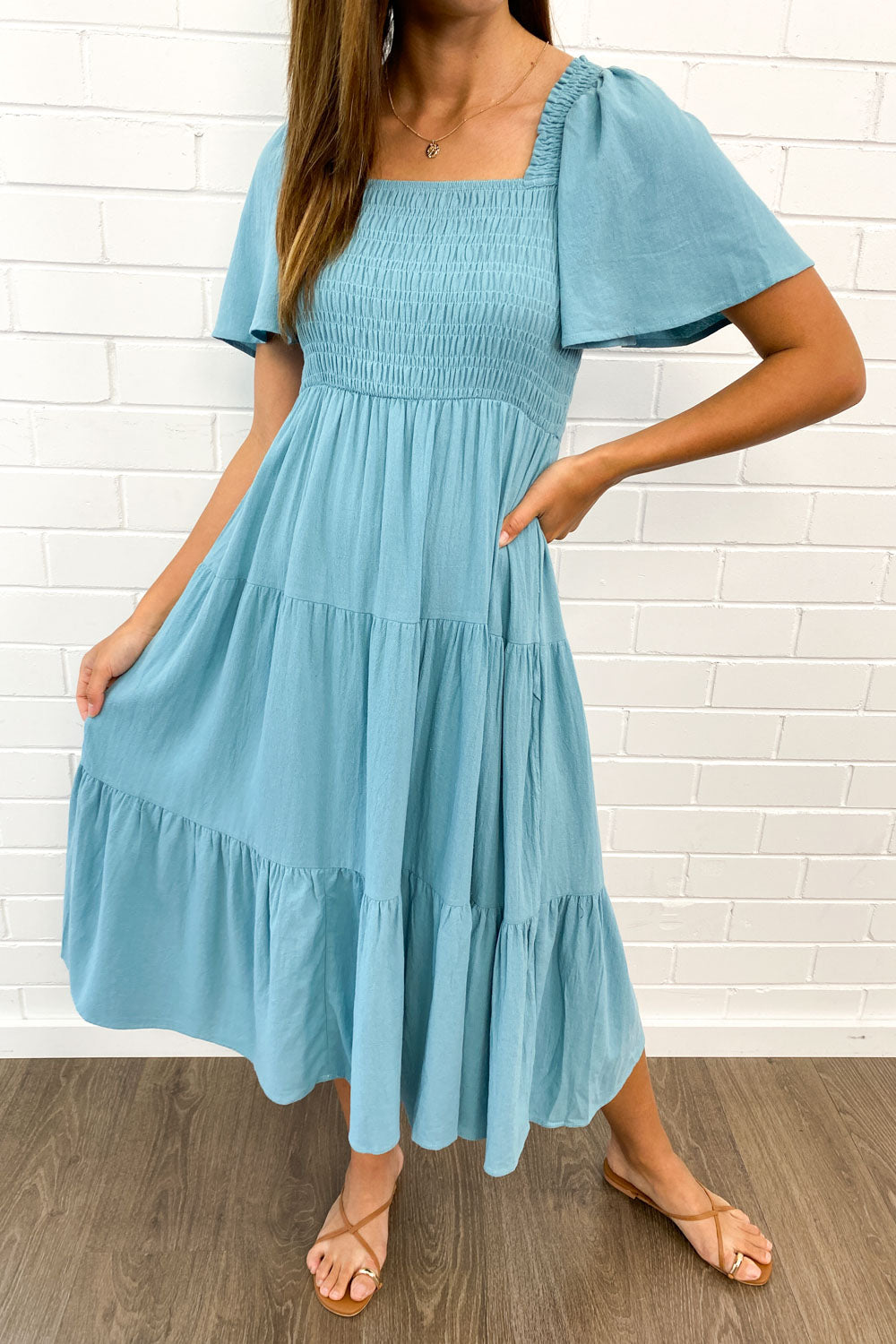 LP | Abito midi femminile senza spalline