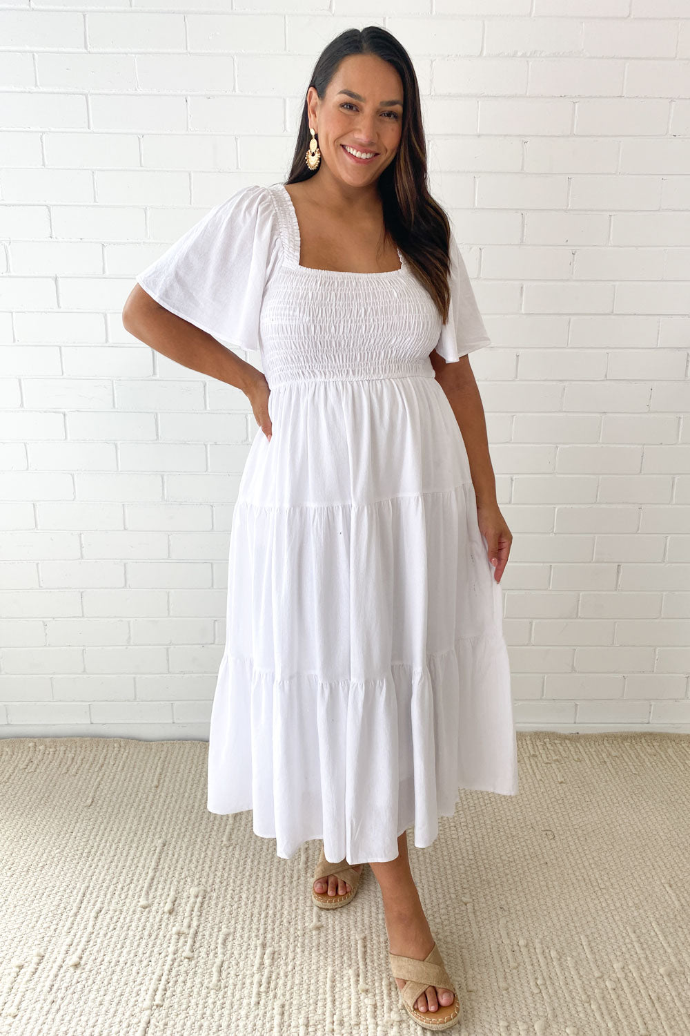 LP | Abito midi femminile senza spalline