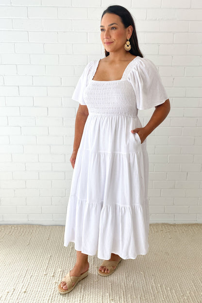 LP | Abito midi femminile senza spalline