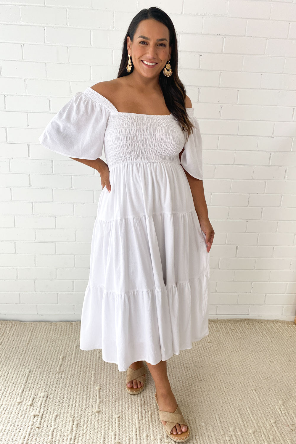 LP | Abito midi femminile senza spalline