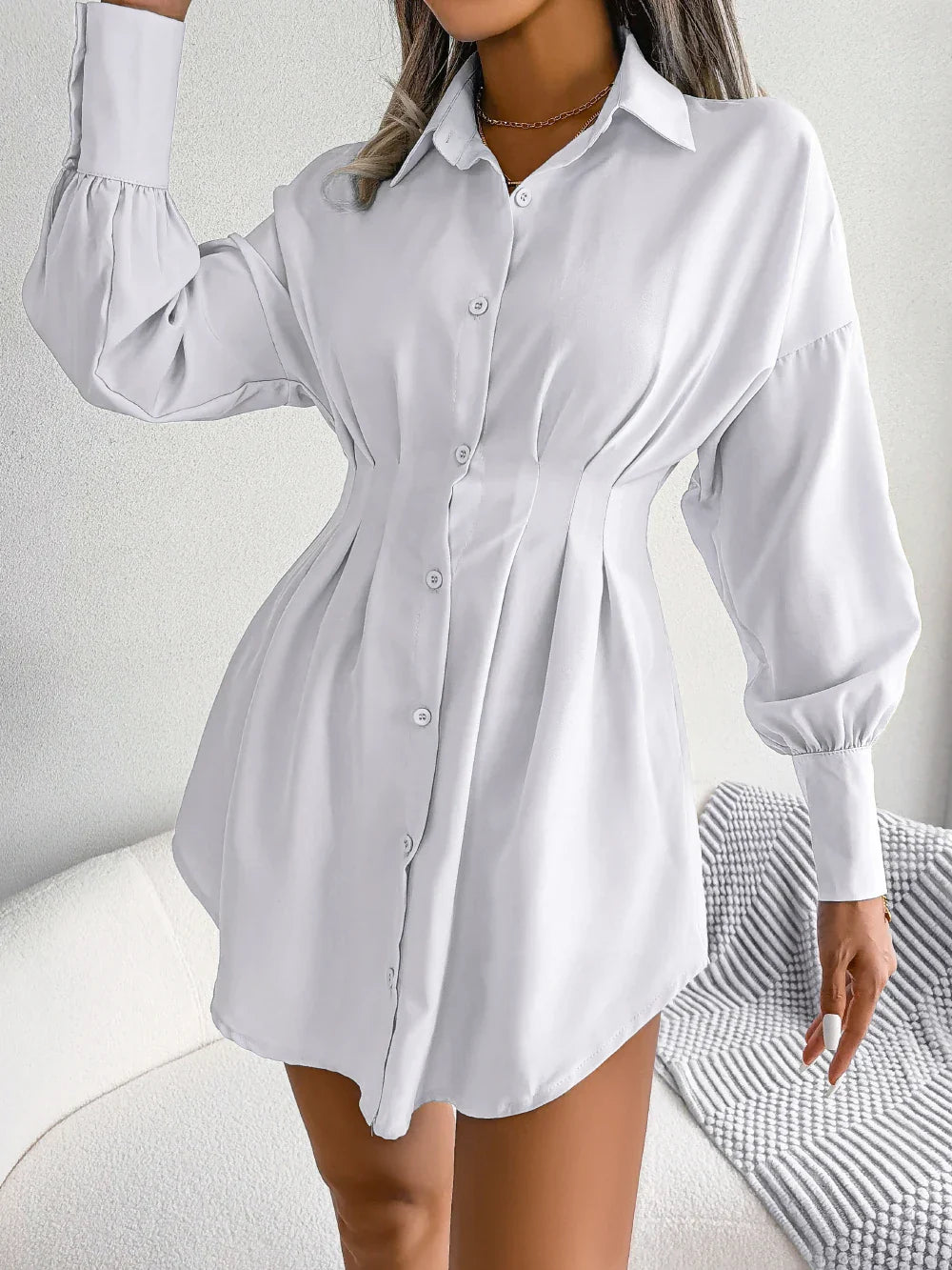 LP | Elegante abito camicia a maniche lunghe