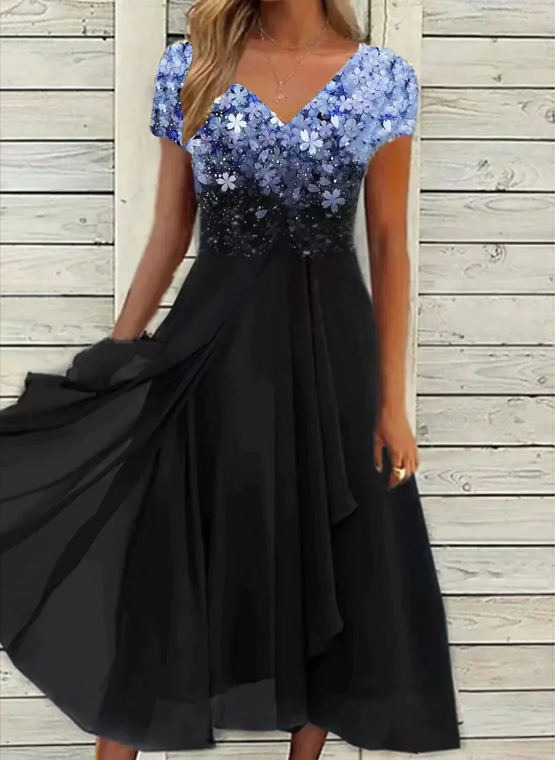 LP | abito midi elegante con gonna ampia