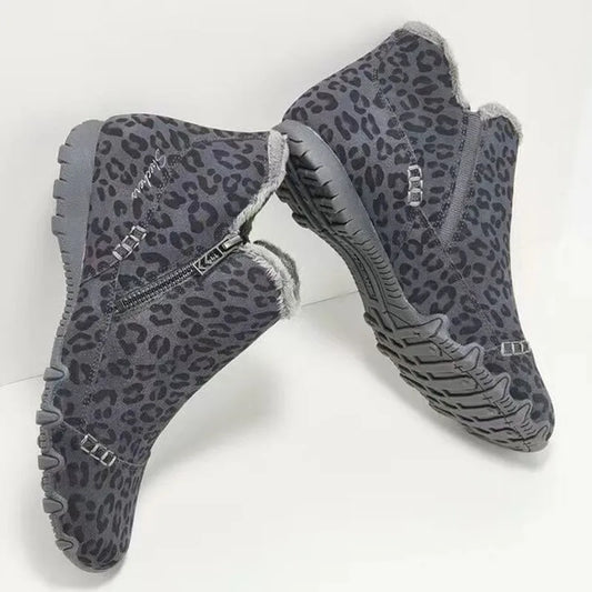 LP | Stivaletti leopardati con fodera in pelliccia sintetica