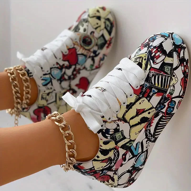 LP | Sneakers alte con stampa graffiti