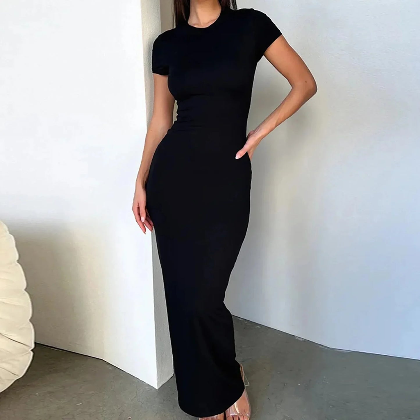 LP | Maxi abito Bodycon con maniche corte