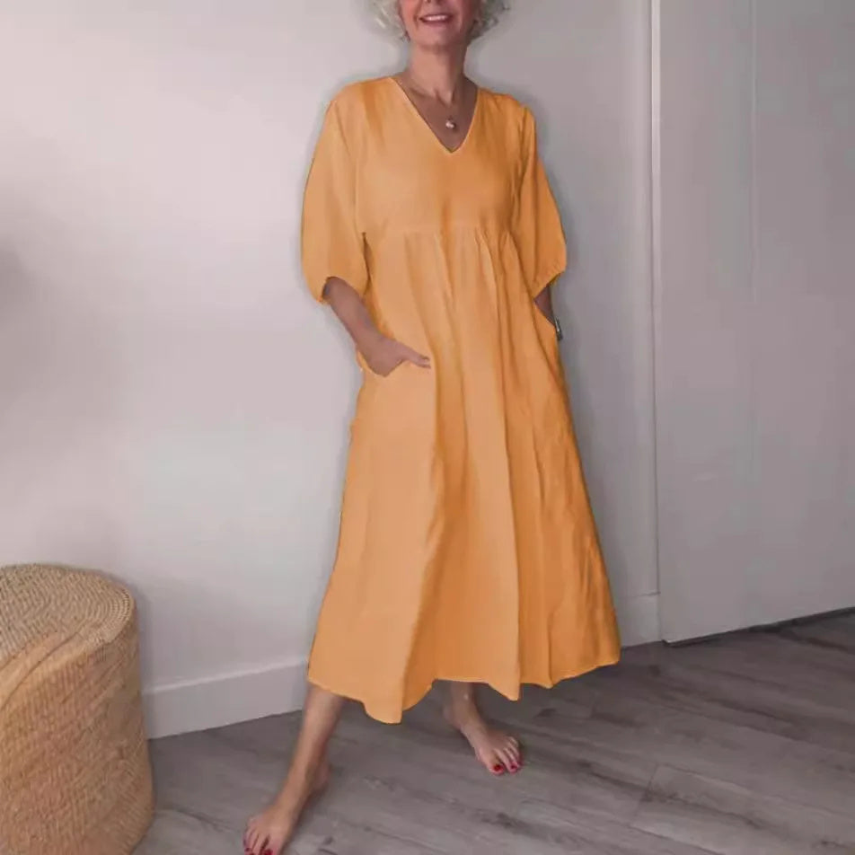 LP | Maxi abito con scollo a V dall'eleganza rilassata