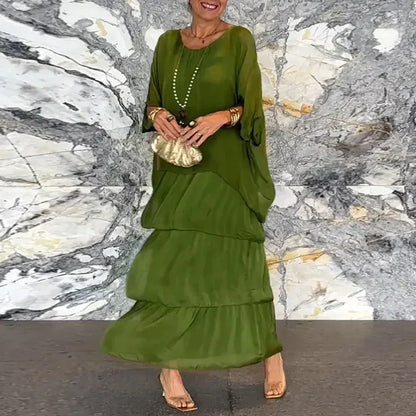 LP | Maxi abito fluido con un look a strati