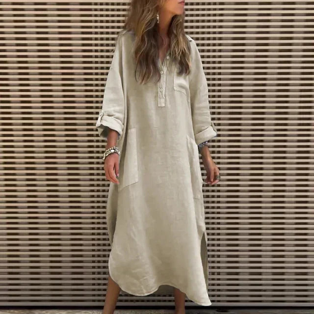 LP | Maxi abito casual in misto cotone