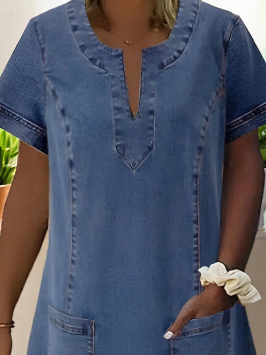 LP | Abito midi chic in morbido denim per uno stile senza sforzo