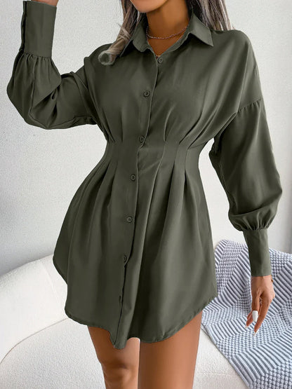 LP | Elegante abito camicia a maniche lunghe