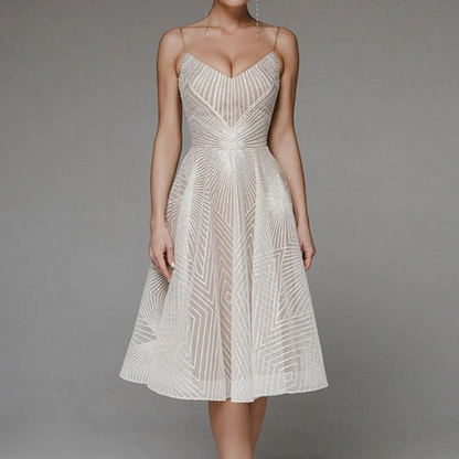 LP | Elegante abito midi stampato