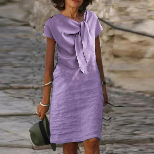 LP | Elegante mini abito aderente con maniche corte per donna