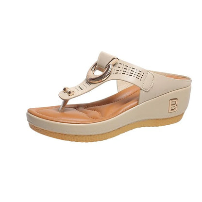 LP | - Sandali con plateau in pelle