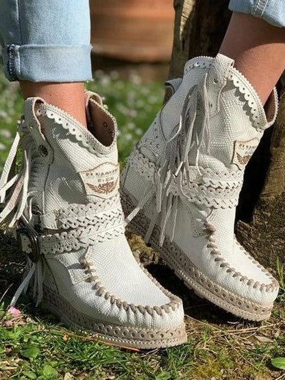 LP | Stivali western con frange boho