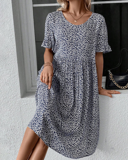 LP | Elegante abito midi con stampa floreale