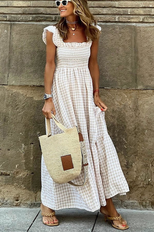 LP | Maxi abito a scacchi alla moda