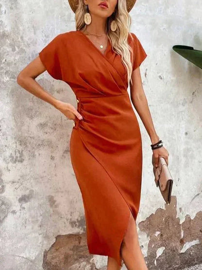 LP | Abito midi chic con scollatura a V