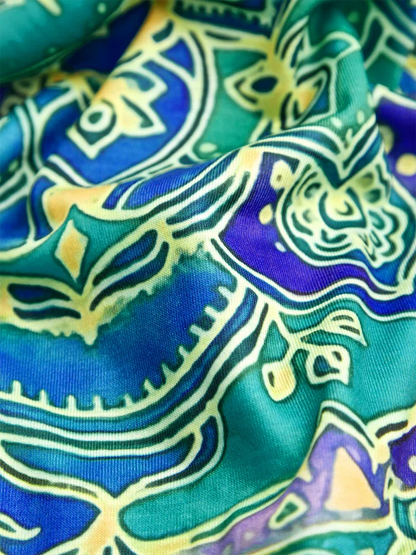 LP | Abito midi con stampa astratta