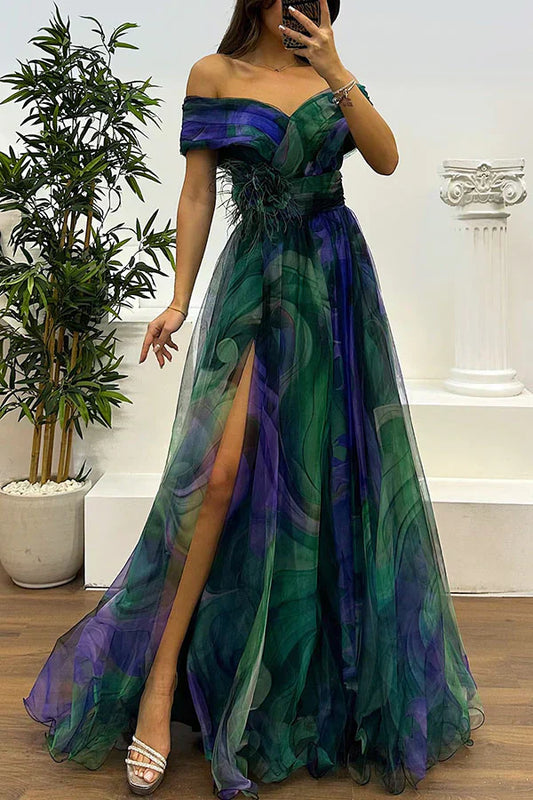 LP | Splendido maxi abito off-the-shoulder