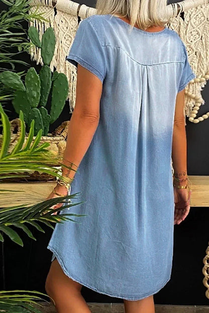 LP | Mini abito casual in denim con maniche corte