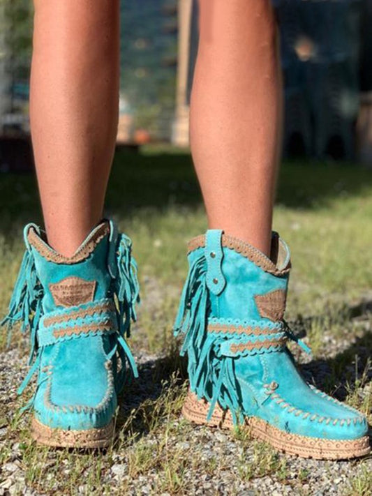 LP | Stivali western con frange boho