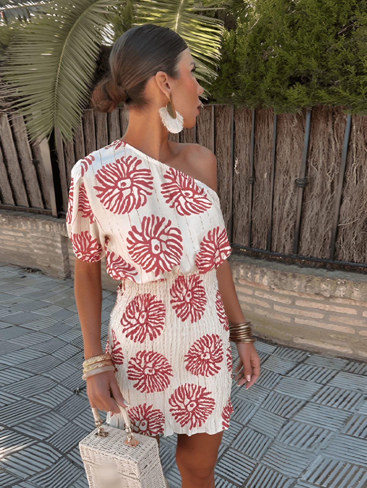 LP | Elegante mini abito estivo con stampe accattivanti