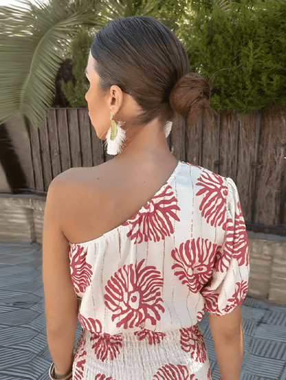 LP | Elegante mini abito estivo con stampe accattivanti
