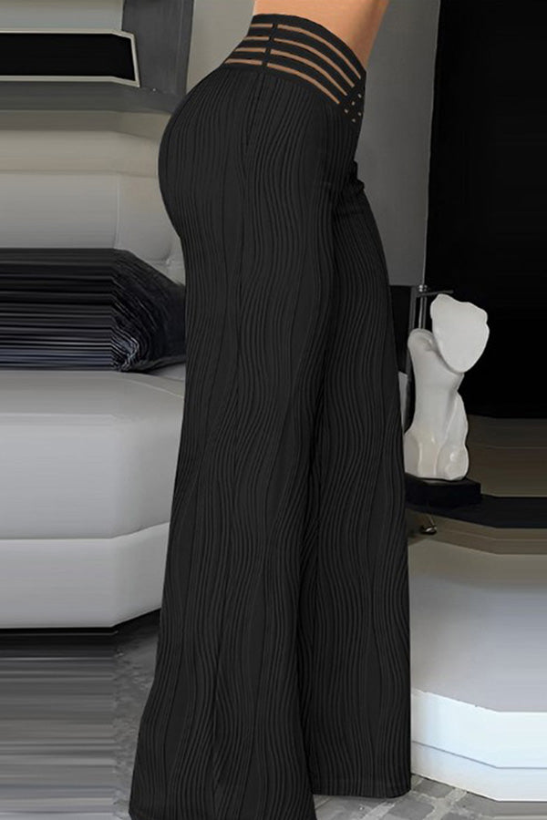 LP | Pantaloni cargo oversize con coulisse e tasca in vita