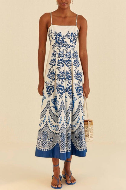 LP | Abito midi in ceramica blu