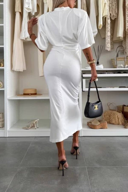 LP | Abito midi in cotone con spacchi