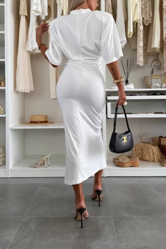 LP | Abito midi in cotone con spacchi