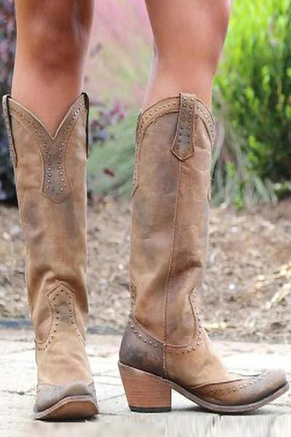 LP | Stivali da cowboy western rustici