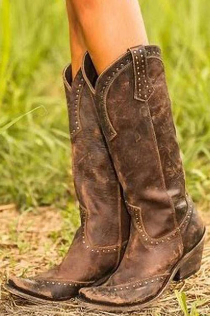 LP | Stivali da cowboy western rustici