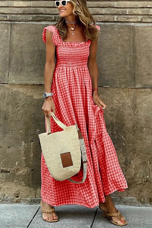 LP | Maxi abito a scacchi alla moda