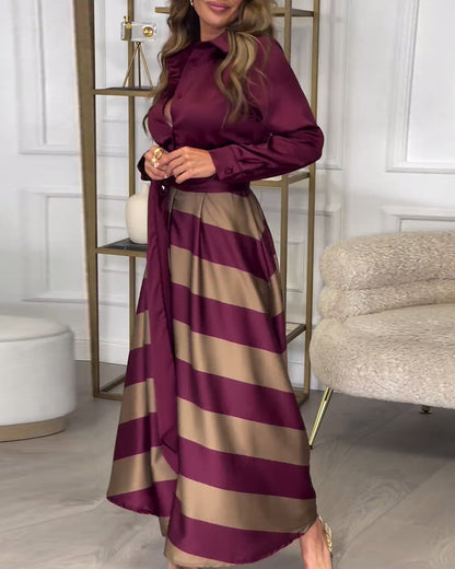 LP | Maxi abito elegante a righe