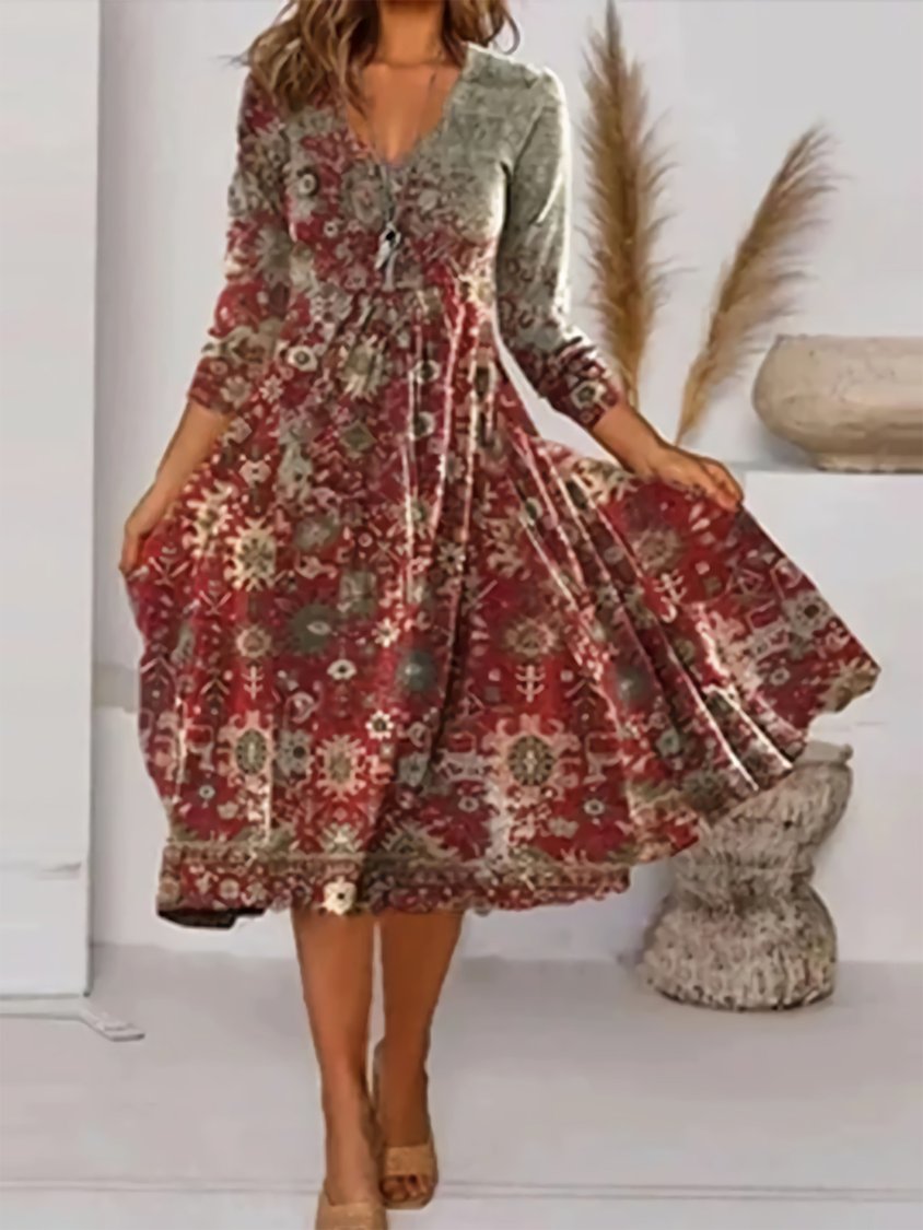 LP | abito midi vintage in misto cotone QAH56