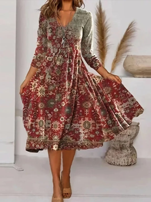 LP | abito midi vintage in misto cotone QAH56